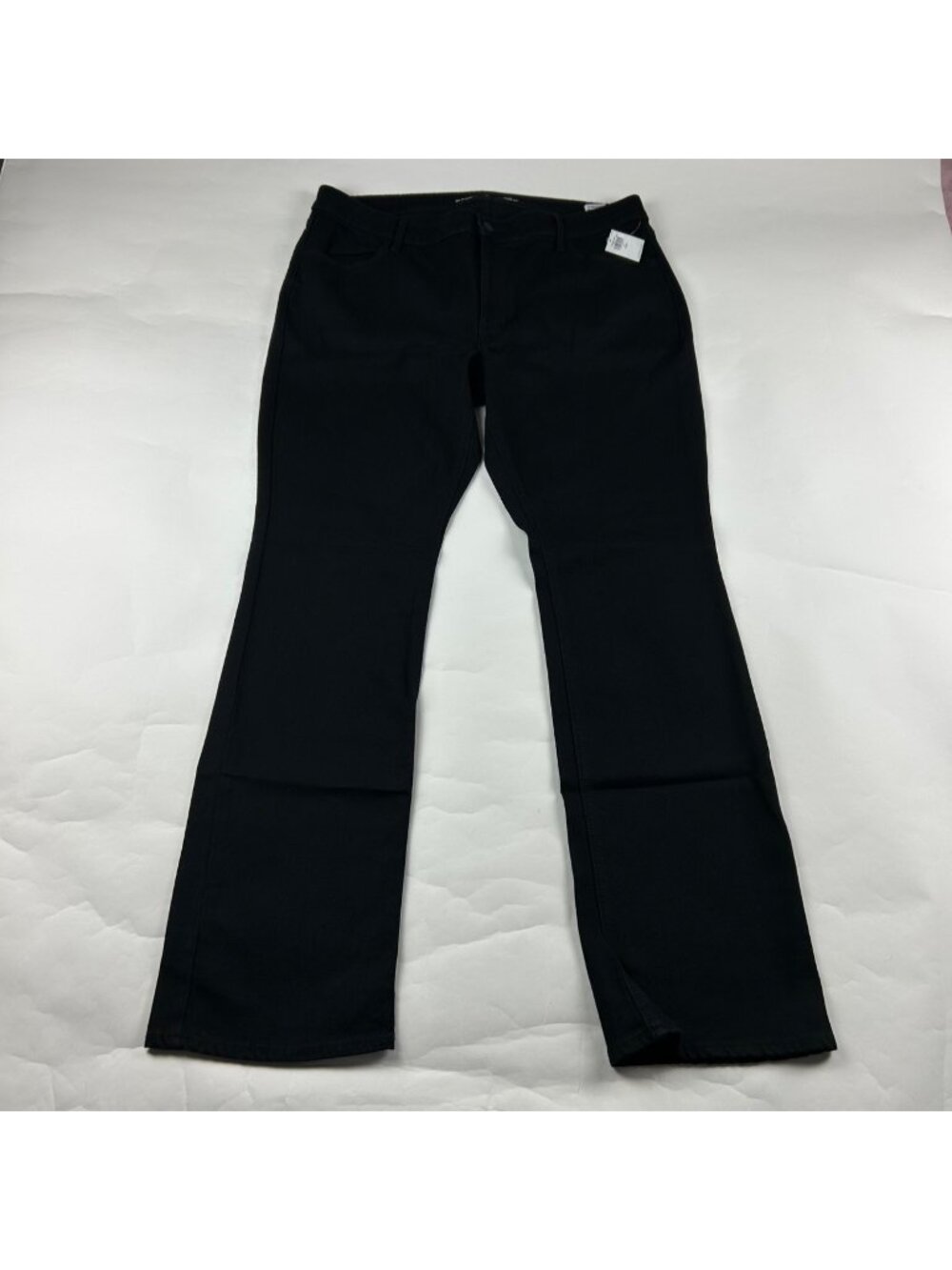 LONG Old Navy Black Stretch Denim Mid Rise Wow Boot Cut Jeans 18L New